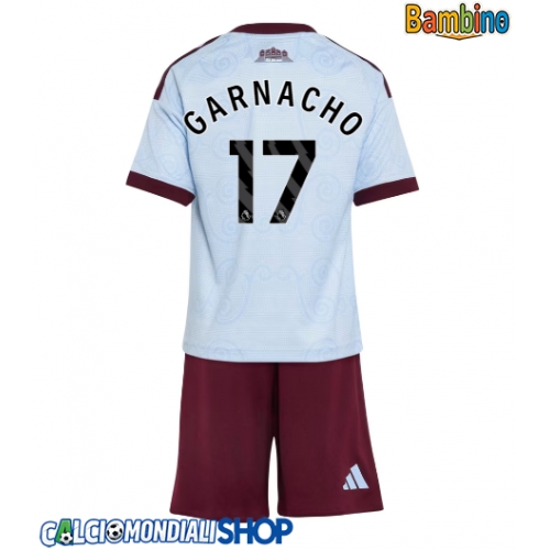 Maglie da calcio Aston Villa Alejandro Garnacho #17 Terza Maglia Bambino 2026-27 Manica Corta + Pantaloni corti)